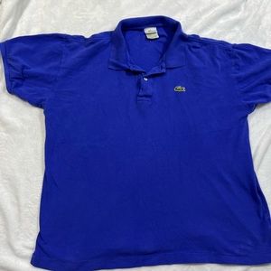 Lacoste Men's Blue Short Sleeve Polo Shirt Size 5